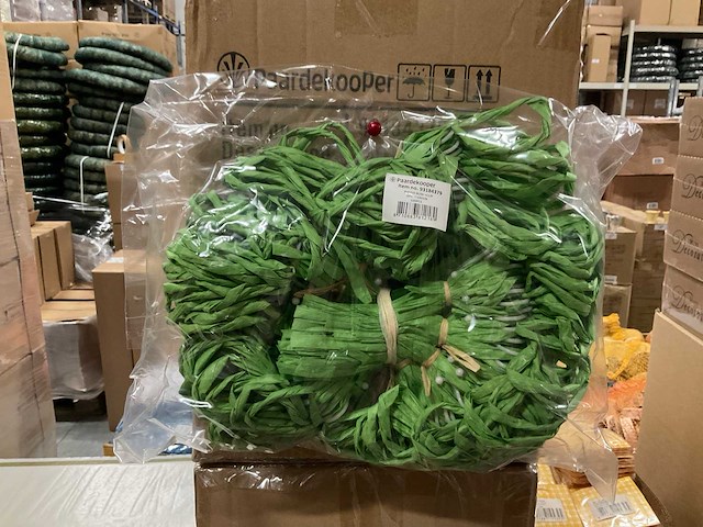 Partij raffia bow +clip apple green (8000x) - afbeelding 1 van  4