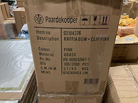 Partij raffia bow +clip apple green (8000x) - afbeelding 4 van  4