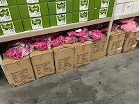 Partij raffia bow + clip cerise&pink (15000x) - afbeelding 1 van  7