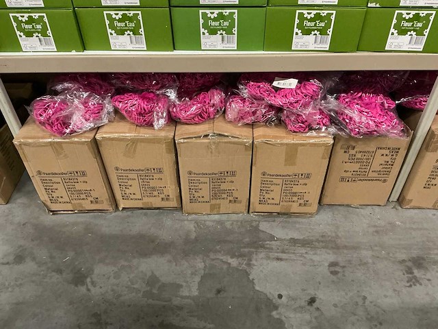 Partij raffia bow + clip cerise&pink (15000x) - afbeelding 2 van  7
