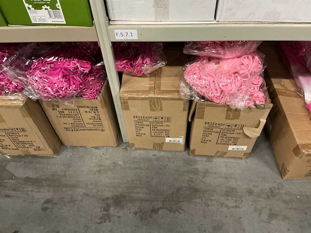 Partij raffia bow + clip cerise&pink (15000x) - afbeelding 3 van  7