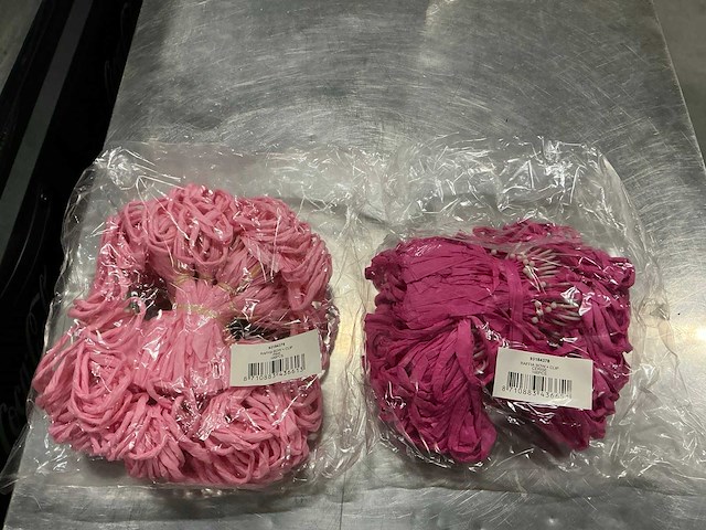 Partij raffia bow + clip cerise&pink (15000x) - afbeelding 6 van  7