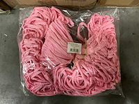 Partij raffia bow + clip pink & apple green (9700x) - afbeelding 2 van  7