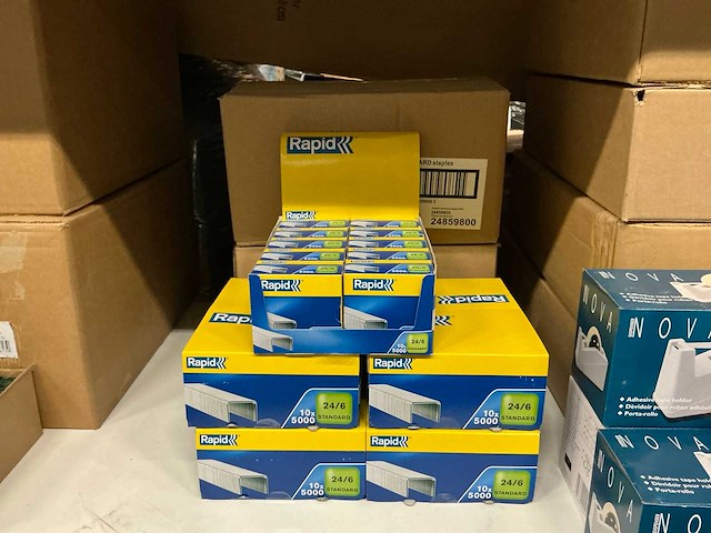 Partij rapid 24/6 standard nietjes 5000st per verpakking (130x) - afbeelding 2 van  4