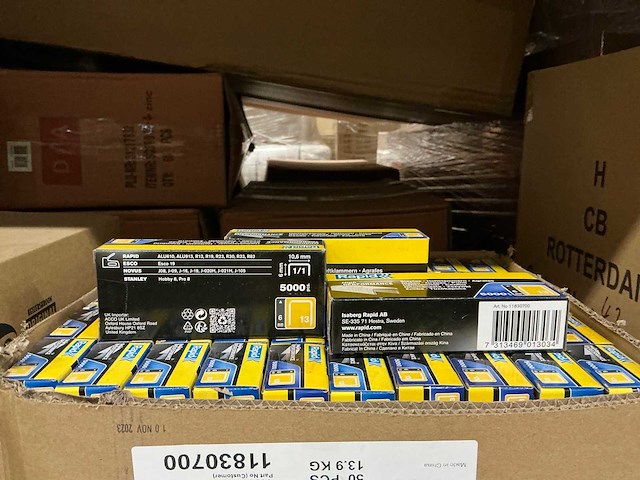 Partij rapid nieten 5000pcs per verpakking (53x) - afbeelding 2 van  3