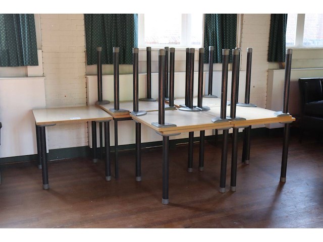 Partij rechthoekige tafels 9 stuks - afbeelding 1 van  1