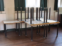 Partij rechthoekige tafels 9 stuks - afbeelding 1 van  1