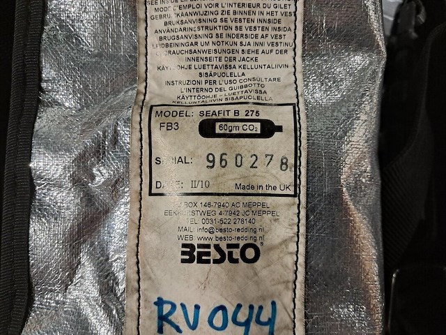 Partij reddingsvesten, besto, seafit b 275 - afbeelding 7 van  8