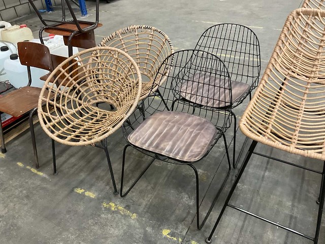 Partij restaurantstoelen en barkrukken, 26 stuks - afbeelding 6 van  8