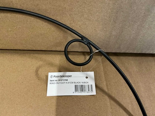 Partij ring on foot h41cm black iron (864x) - afbeelding 1 van  2