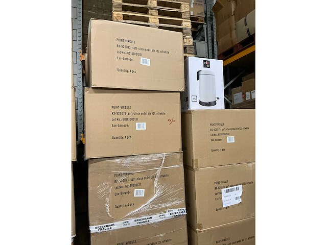 Partij rixx 12l soft close pedaalemmers offwhite (60x) - afbeelding 2 van  4