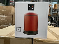 Partij rixx 5l soft close pedaalemmers rood (64x) - afbeelding 3 van  4