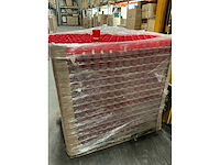 Partij rode glazen potten h7,5cm d5,5/7,5cm (2520x) - afbeelding 2 van  4