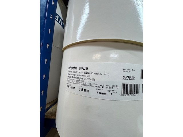 Partij rollen inkjetfolie en inkjetpapier o.a. vpf en synthogra, zelfklevend - afbeelding 8 van  30