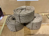 Partij rollen jute touw 6mm-25mtr (147x) - afbeelding 1 van  3