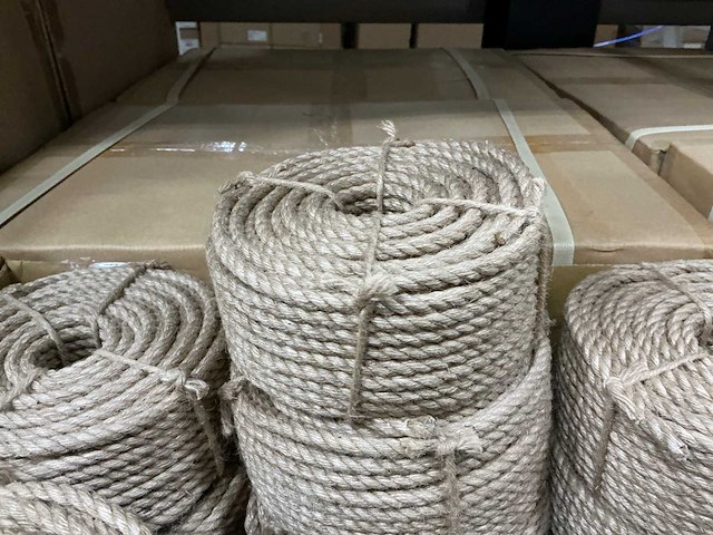 Partij rollen jute touw 8mm - 25mtr (360x) - afbeelding 1 van  2
