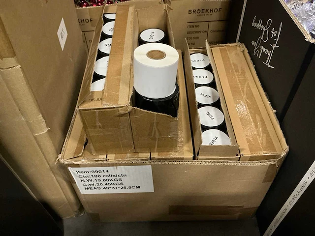 Partij rollen labeletiketten (117x) - afbeelding 1 van  3