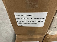 Partij rollen pvc wit zr neutraal 12mmx66m (886x) - afbeelding 3 van  3