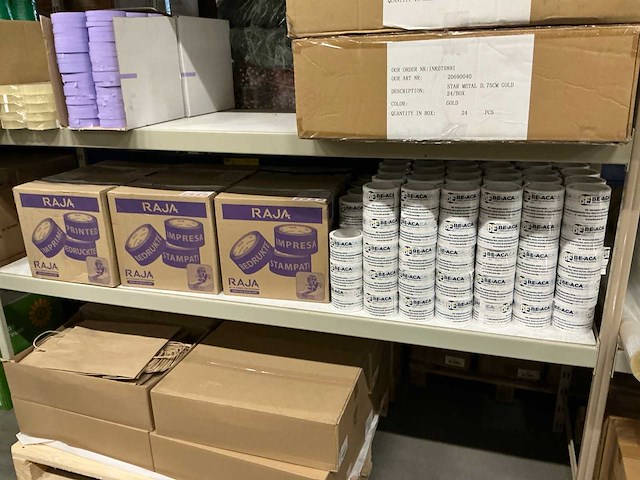 Partij rollen tape 75mm x 66mtr (313x) - afbeelding 1 van  4
