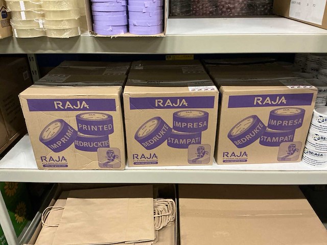 Partij rollen tape 75mm x 66mtr (313x) - afbeelding 2 van  4