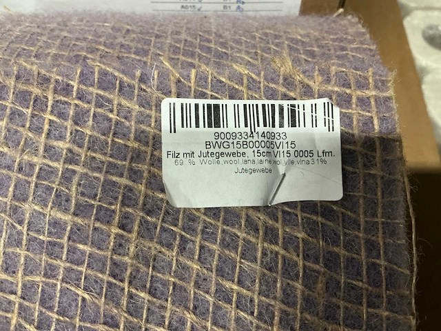 Partij rollen vilt met juteweefsel (108x) - afbeelding 3 van  5