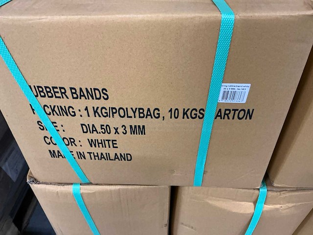 Partij rubber bands dia.50x3mm white 1kg per zak no. 18/3 (220x) - afbeelding 3 van  3
