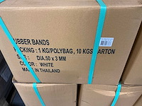 Partij rubber bands dia.50x3mm white 1kg per zak no. 18/3 (220x) - afbeelding 3 van  3