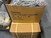 Partij rubber bands white 60x5mm no.22/5 1kg per zak (80x) - afbeelding 4 van  4