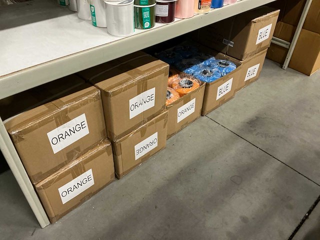 Partij rubber thread orange/blue 1kg per rol (96x) - afbeelding 2 van  6