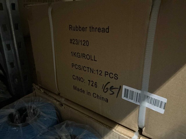 Partij rubber thread orange/blue 1kg per rol (96x) - afbeelding 5 van  6