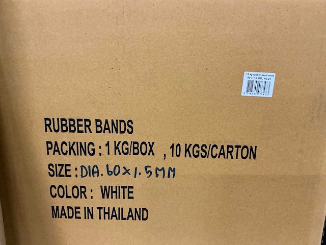 Partij rubberbands 1kg per verpakking 60x1,5mm no.22 - afbeelding 3 van  3