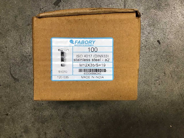 Partij rvs bouten m 12 x 35 (1200x) - afbeelding 1 van  2