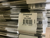 Partij rvs draadeinden 10x1000mm - afbeelding 3 van  5