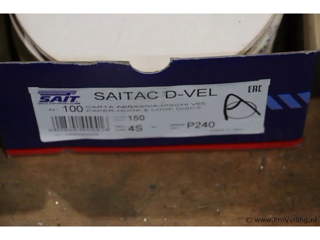 Partij saitac d-vel klittenband schuurschijven - afbeelding 3 van  9