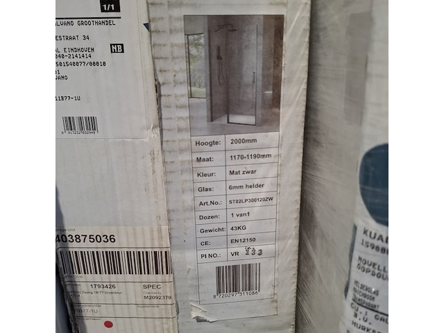 Partij sanitair goederen, o.a. villeroy&boch, novellini, zehnder, vasco & grohe - afbeelding 83 van  92