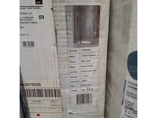 Partij sanitair goederen, o.a. villeroy&boch, novellini, zehnder, vasco & grohe - afbeelding 73 van  80