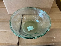 Partij schaal vila d28/h10,5cm groen transparant (28x) - afbeelding 1 van  3