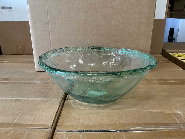 Partij schaal vila d28/h10,5cm groen transparant (480x) - afbeelding 1 van  4