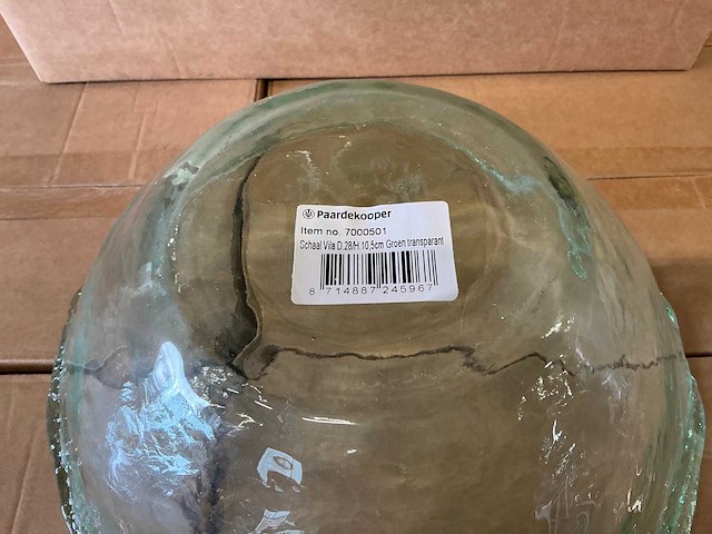 Partij schaal vila d28/h10,5cm groen transparant (480x) - afbeelding 2 van  4