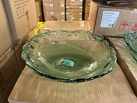 Partij schaal vila d.42/h.12,5cm groen transparant (70x) - afbeelding 2 van  5