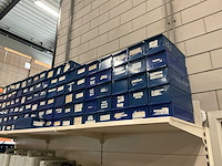 Partij schäfer ijzeren stapelbakken 16x41xh12cm (102x) - afbeelding 2 van  4