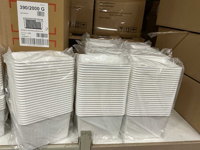 Partij schale 390/2000g wit (2200x) - afbeelding 3 van  4