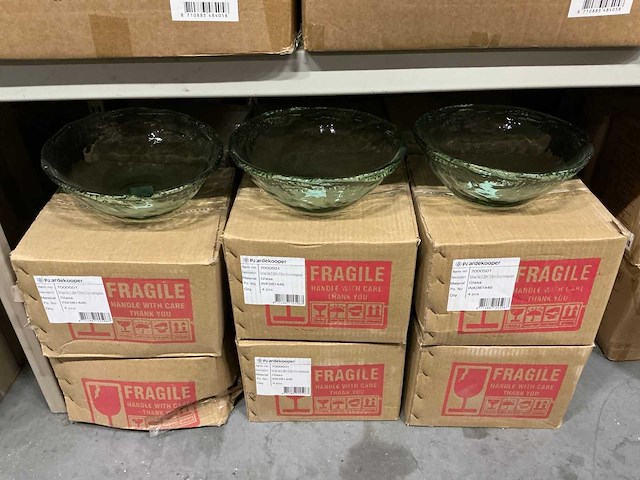 Partij schalen vila d28/h10.5cm groen transparant (51x) - afbeelding 1 van  4