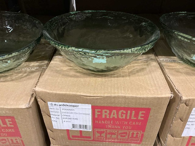 Partij schalen vila d28/h10.5cm groen transparant (51x) - afbeelding 2 van  4