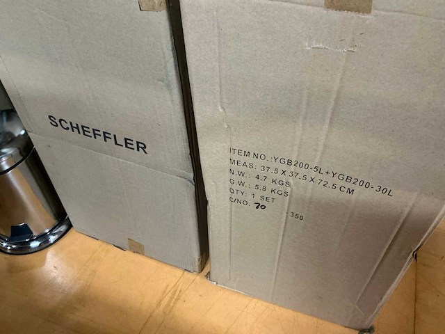Partij scheffler prullenbakken sets 5l&30l (5x) - afbeelding 3 van  3