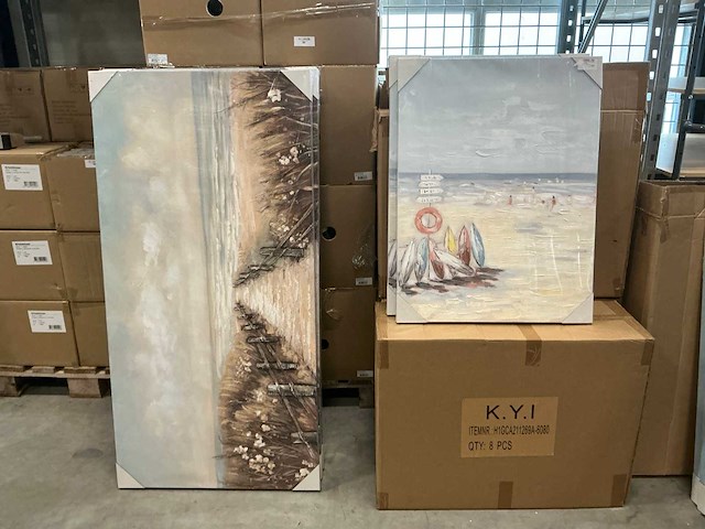 Partij schilderijen 140x70cm & 60x80cm (28x) - afbeelding 1 van  6