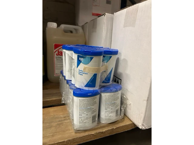Partij schoonmaakmiddelen, hygiëneproducten en reinigingschemicaliën w.o. paltix, unox, jantex - afbeelding 5 van  8