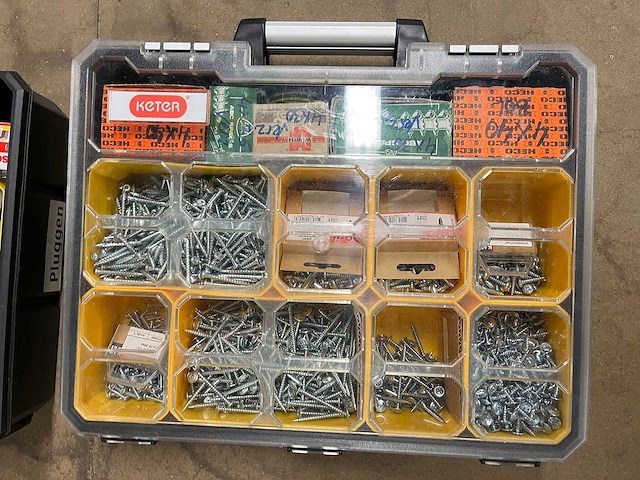 Partij schroeven en pluggen in 4 organizers (o.a. borgh, heco, fischer, spax, wago) - afbeelding 8 van  9