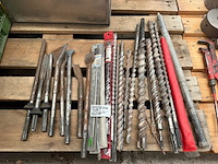 Partij sds betonboren en beitels diverse maten ca. 25x