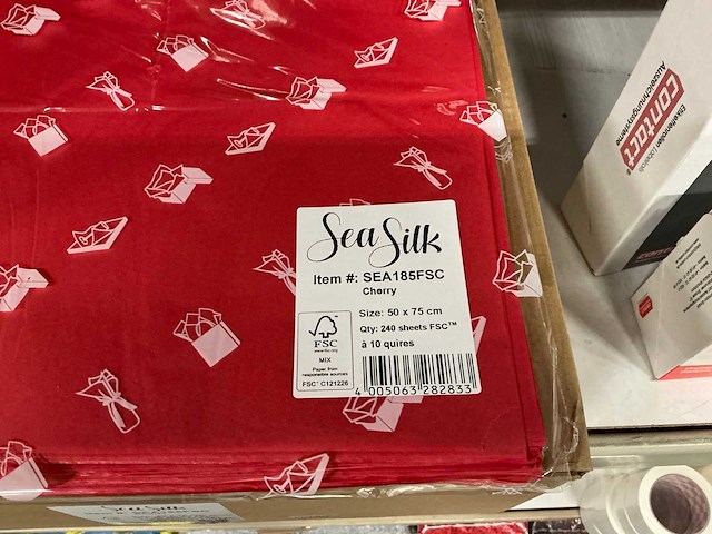 Partij seasilk cherry sheets 50x75cm (9600x) - afbeelding 2 van  4